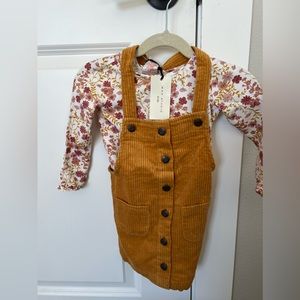 Max Studio Kids Infant girls wide wale corduroy jumper Tee Set Size 18m